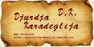 Đurđa Karadeglija vizit kartica